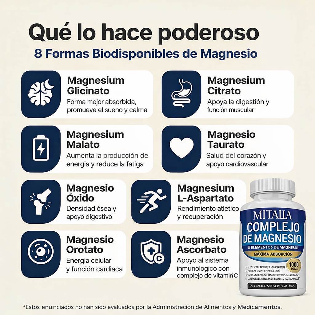 MAGNESIO COMPLEX 8 ELEMENTAL 1000 mg
